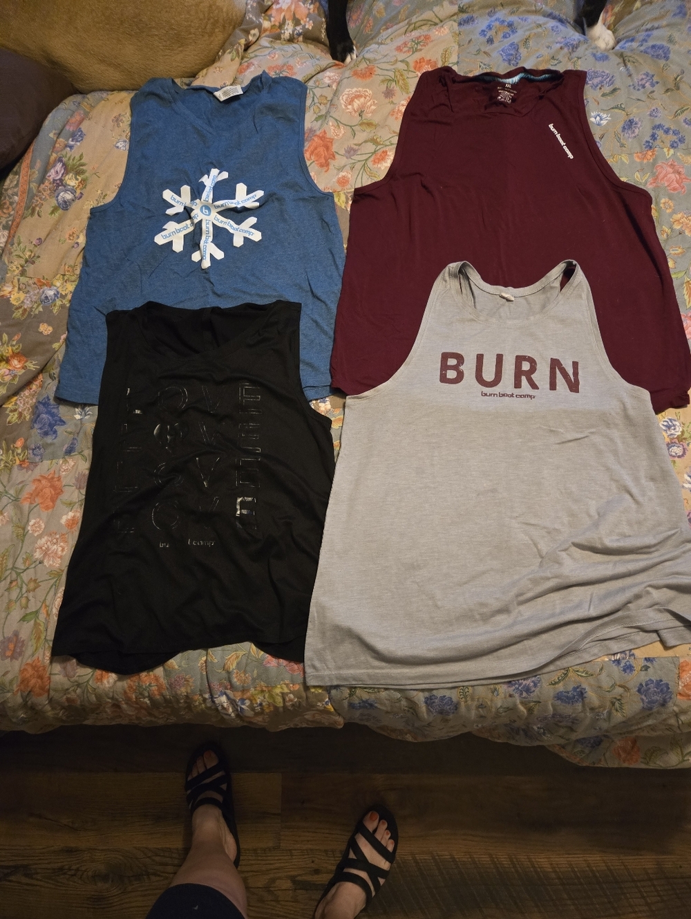 Women's Burn Boot Camp Tank Tops. Lot Of 4